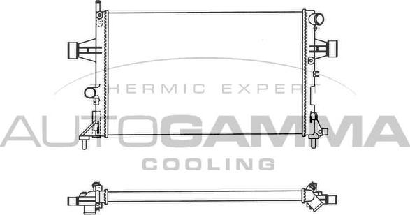 Autogamma 102220 - Radiateur, refroidissement du moteur cwaw.fr