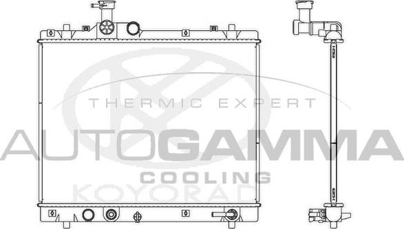 Autogamma 107463 - Radiateur, refroidissement du moteur cwaw.fr