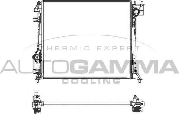 Autogamma 107439 - Radiateur, refroidissement du moteur cwaw.fr