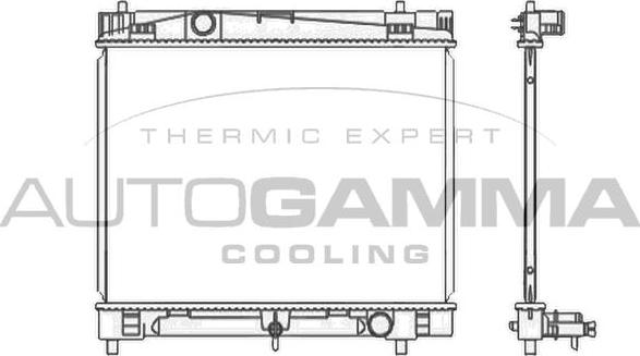 Autogamma 107810 - Radiateur, refroidissement du moteur cwaw.fr