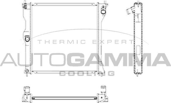 Autogamma 107253 - Radiateur, refroidissement du moteur cwaw.fr