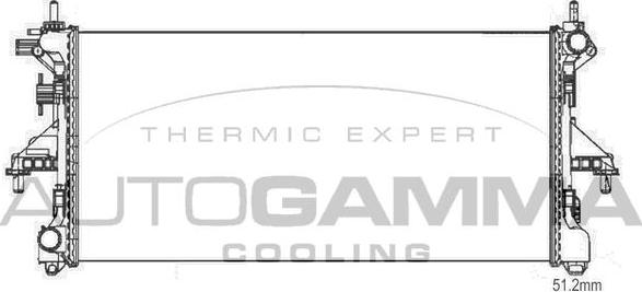 Autogamma 107212 - Radiateur, refroidissement du moteur cwaw.fr