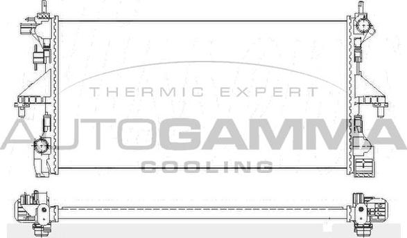 Autogamma 110008 - Radiateur, refroidissement du moteur cwaw.fr