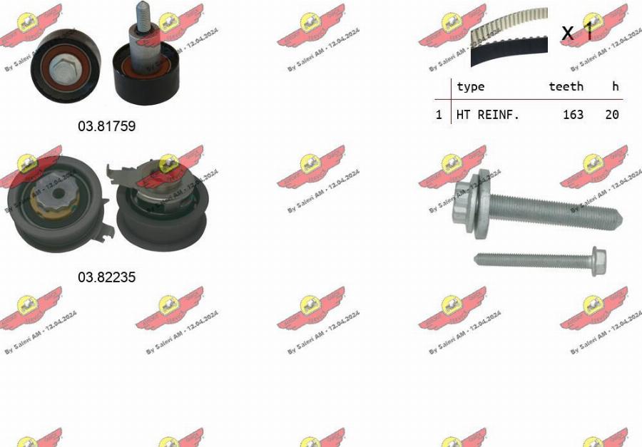 Autokit 04.5495 - Kit de distribution cwaw.fr