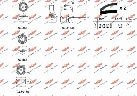 Autokit 04.5459 - Kit de distribution cwaw.fr