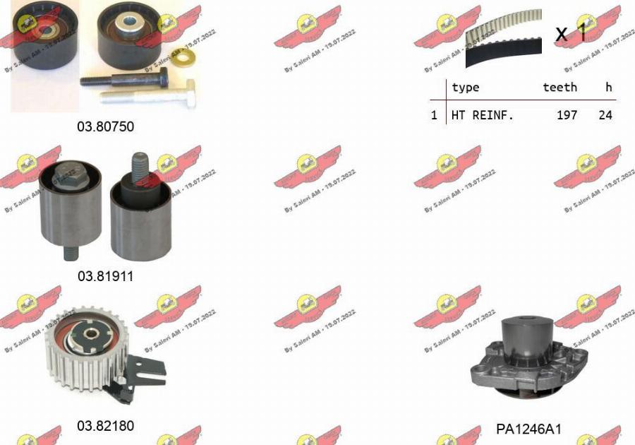 Autokit 04.5475PA - Pompe à eau + kit de courroie de distribution cwaw.fr