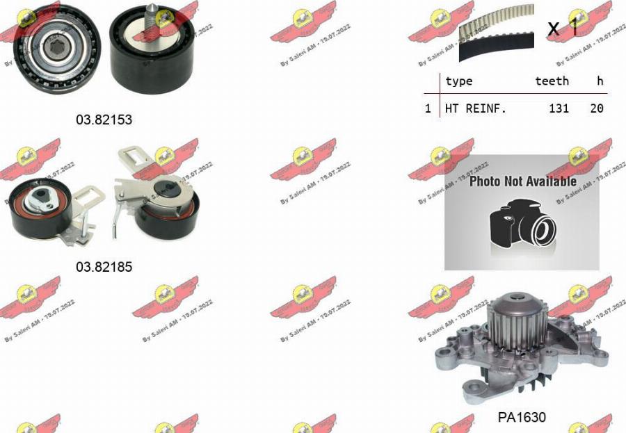 Autokit 04.5476PA - Pompe à eau + kit de courroie de distribution cwaw.fr