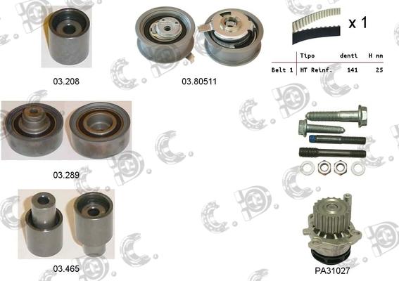 Autokit 04.5054PA - Pompe à eau + kit de courroie de distribution cwaw.fr