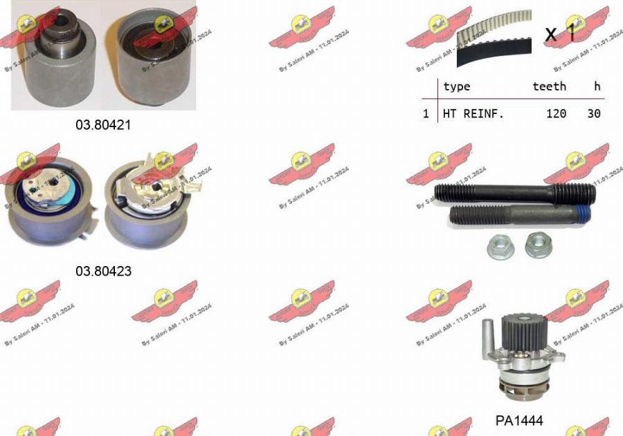 Autokit 04.5056PA4 - Pompe à eau + kit de courroie de distribution cwaw.fr