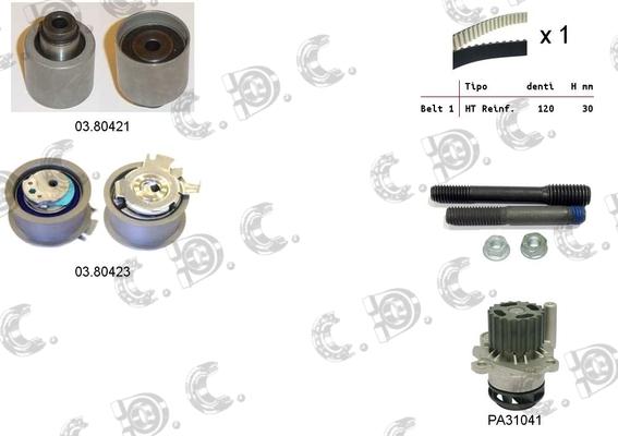 Autokit 04.5056PA2 - Pompe à eau + kit de courroie de distribution cwaw.fr