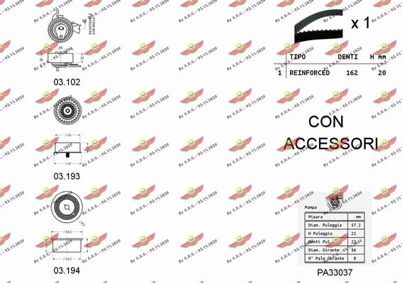 Autokit 04.5037PA - Pompe à eau + kit de courroie de distribution cwaw.fr