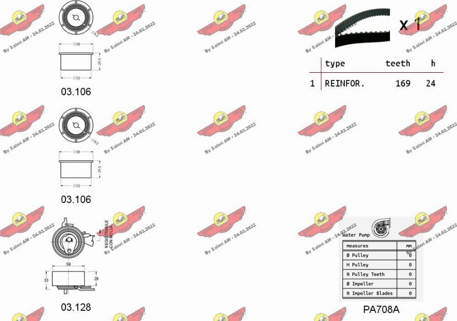 Autokit 04.5020PA - Pompe à eau + kit de courroie de distribution cwaw.fr