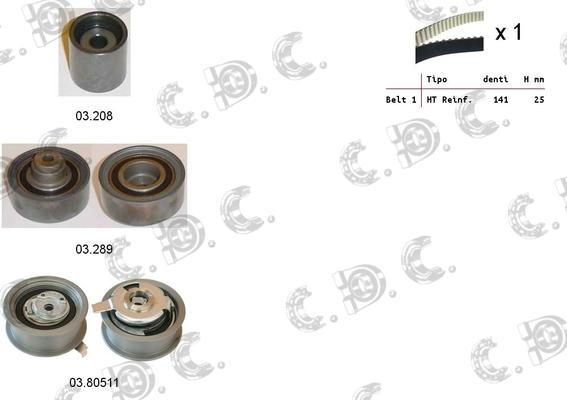 Autokit 04.5147 - Kit de distribution cwaw.fr