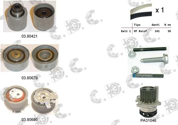 Autokit 04.5118PA - Pompe à eau + kit de courroie de distribution cwaw.fr