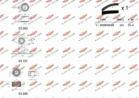 Autokit 04.5124 - Kit de distribution cwaw.fr