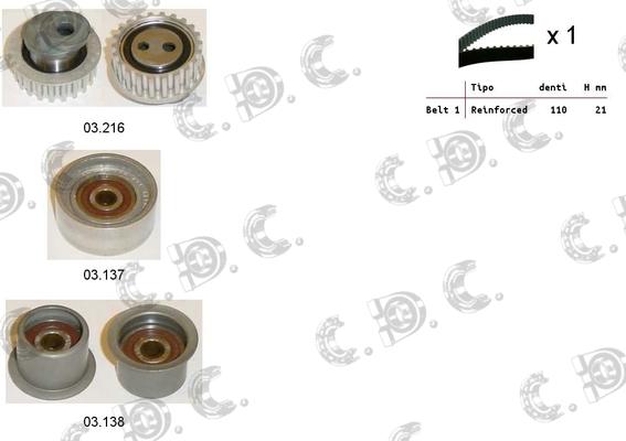 Autokit 04.5122 - Kit de distribution cwaw.fr