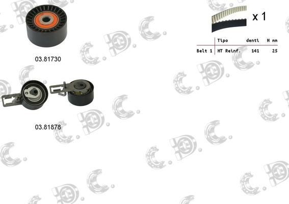 Autokit 04.5348 - Kit de distribution cwaw.fr