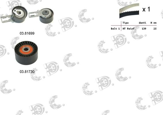 Autokit 04.5358 - Kit de distribution cwaw.fr