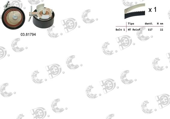 Autokit 04.5353 - Kit de distribution cwaw.fr