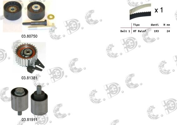 Autokit 04.5368 - Kit de distribution cwaw.fr