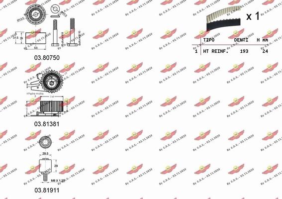 Autokit 04.5368 - Kit de distribution cwaw.fr