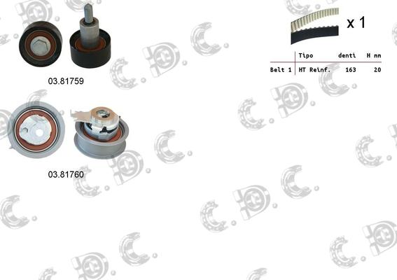 Autokit 04.5363 - Kit de distribution cwaw.fr