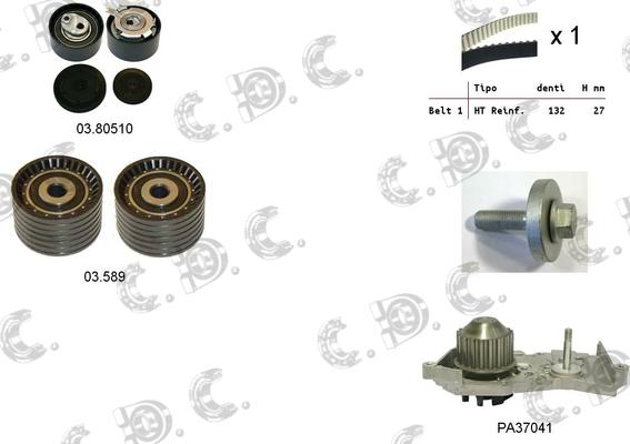 Autokit 04.5336PA - Pompe à eau + kit de courroie de distribution cwaw.fr