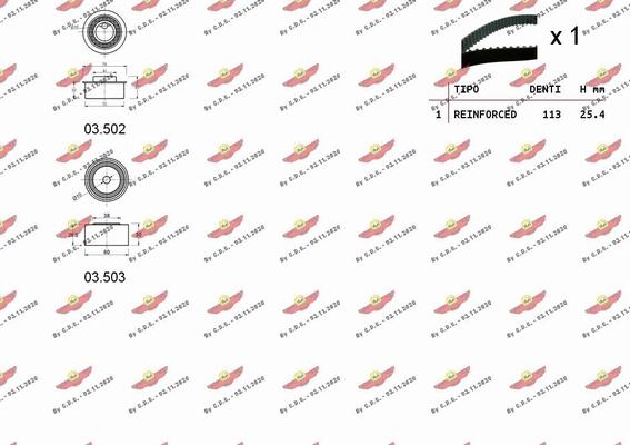 Autokit 04.5338 - Kit de distribution cwaw.fr