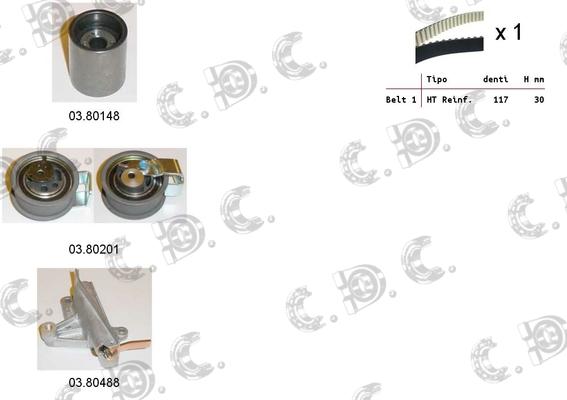 Autokit 04.5242 - Kit de distribution cwaw.fr