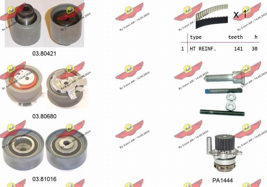 Autokit 04.5279PA2 - Pompe à eau + kit de courroie de distribution cwaw.fr