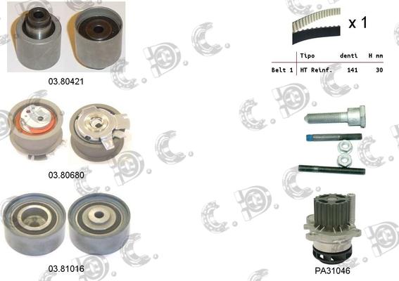 Autokit 04.5279PA - Pompe à eau + kit de courroie de distribution cwaw.fr