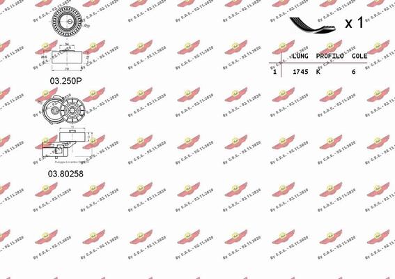 Autokit 06.0049 - Jeu de courroies trapézoïdales à nervures cwaw.fr