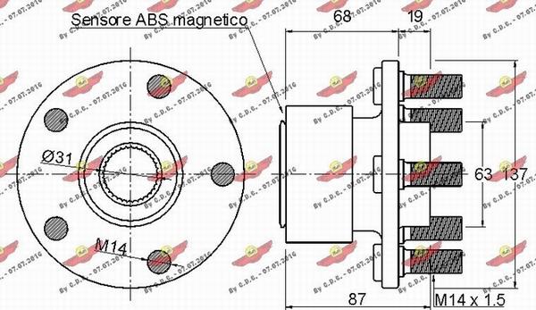 Autokit 01.97632 - Kit de roulements de roue cwaw.fr