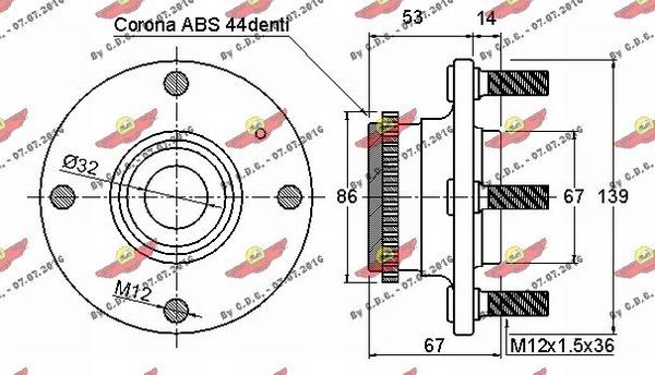 Autokit 01.97776 - Kit de roulements de roue cwaw.fr