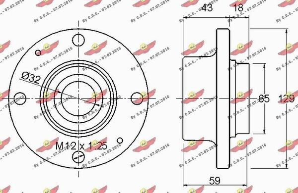 Autokit 01.624 - Kit de roulements de roue cwaw.fr