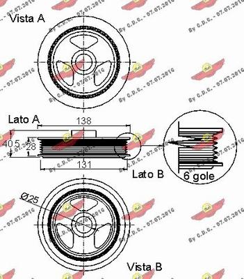 Autokit 03.90035 - Poulie, vilebrequin cwaw.fr