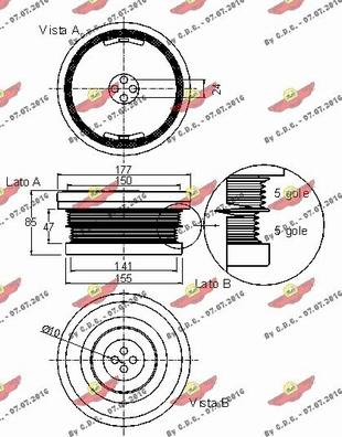 Autokit 03.90033 - Poulie, vilebrequin cwaw.fr