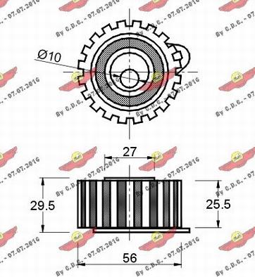 Autokit 03.494 - Poulie renvoi / transmission, courroie de distribution cwaw.fr