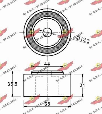 Autokit 03.438 - Poulie renvoi / transmission, courroie de distribution cwaw.fr