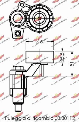 Autokit 03.627 - Tendeur de courroie, courroie trapézoïdale à nervures cwaw.fr