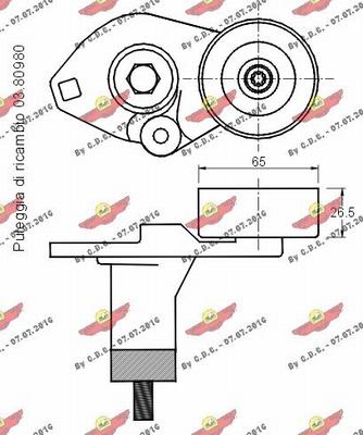 Autokit 03.80494 - Tendeur de courroie, courroie trapézoïdale à nervures cwaw.fr