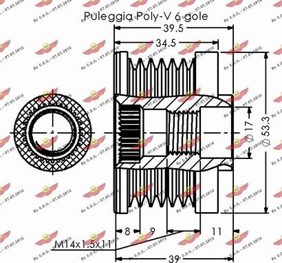 Autokit 03.80521 - Poulie, alternateur cwaw.fr