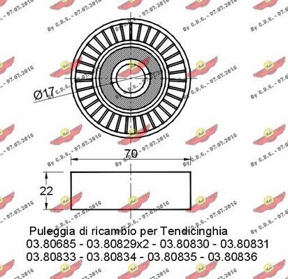 Autokit 03.80182 - Poulie renvoi / transmission, courroie trapézoïdale à nervures cwaw.fr