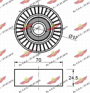 Autokit 03.80133 - Poulie renvoi / transmission, courroie trapézoïdale à nervures cwaw.fr