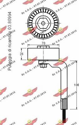 Autokit 03.80841 - Tendeur de courroie, courroie trapézoïdale à nervures cwaw.fr