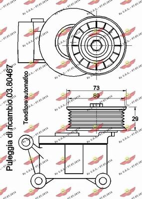 Autokit 03.80803 - Tendeur de courroie, courroie trapézoïdale à nervures cwaw.fr