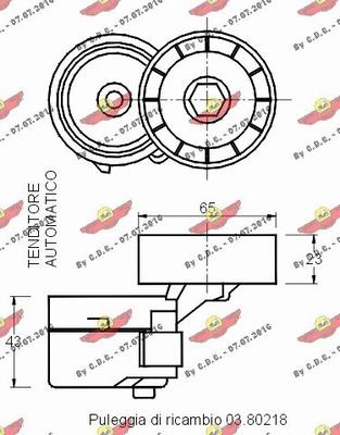 Autokit 03.80389 - Tendeur de courroie, courroie trapézoïdale à nervures cwaw.fr