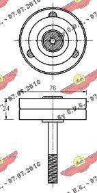 Autokit 03.80766 - Poulie renvoi / transmission, courroie trapézoïdale à nervures cwaw.fr