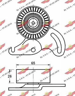 Autokit 03.80773 - Tendeur de courroie, courroie trapézoïdale à nervures cwaw.fr