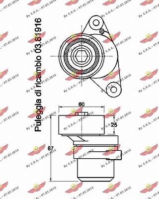 Autokit 03.81915 - Tendeur de courroie, courroie trapézoïdale à nervures cwaw.fr